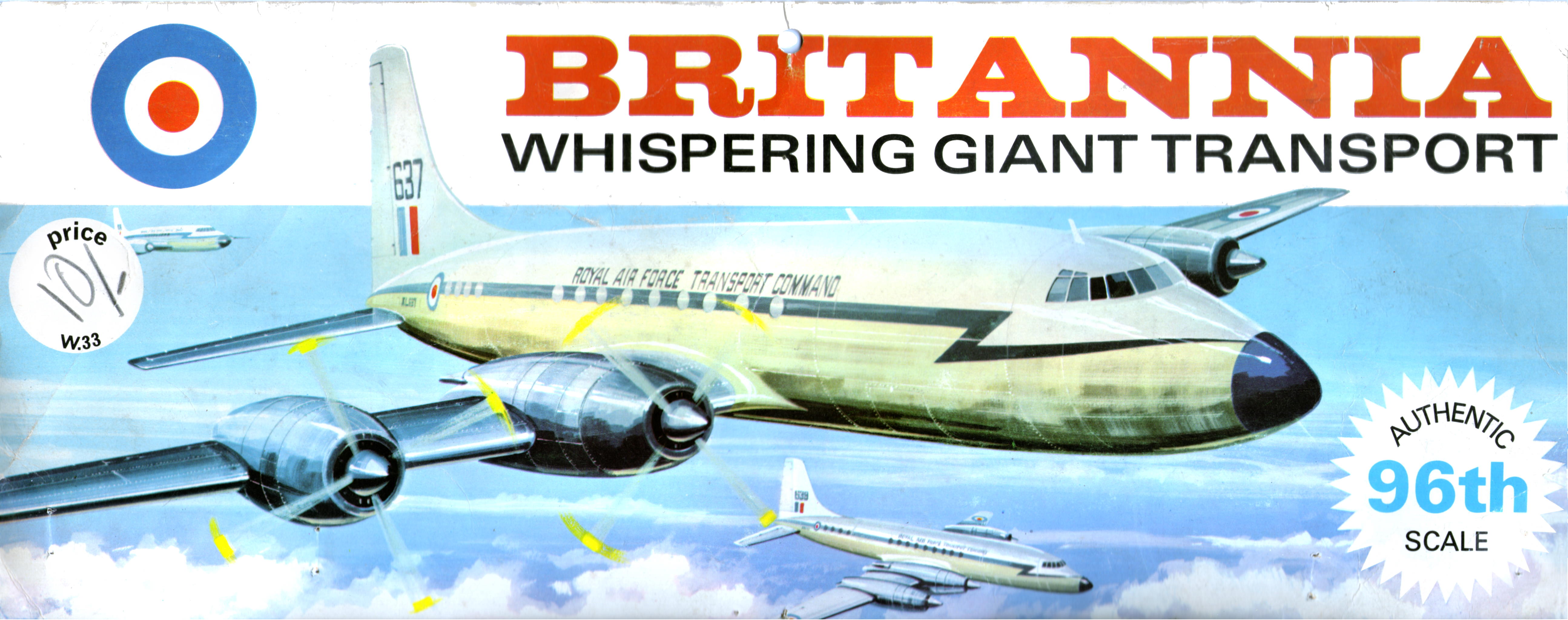 Unbranded bagged W33 Britannia C.Mk.1 mod.253, Header card
